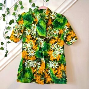 🍍VTG 60s Floral Secretary Shirt